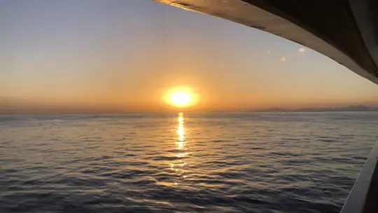Sunset over the Red Sea viewed from a boat