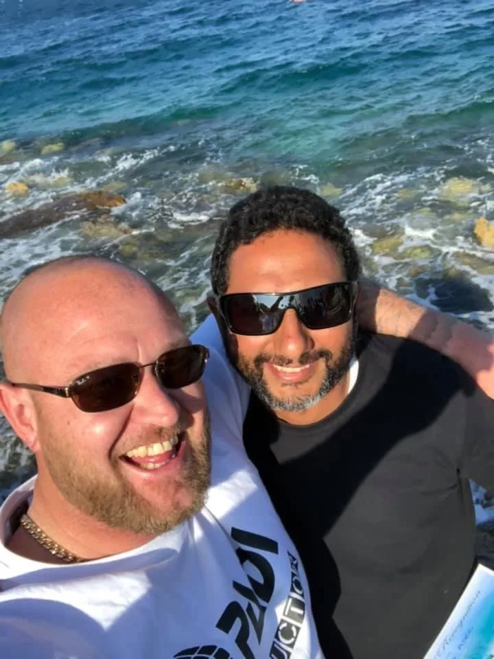 Dive UK Hurghada owner with the Course Director who trained the team